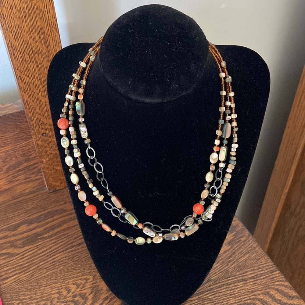 Silpada 3 strand beaded necklace